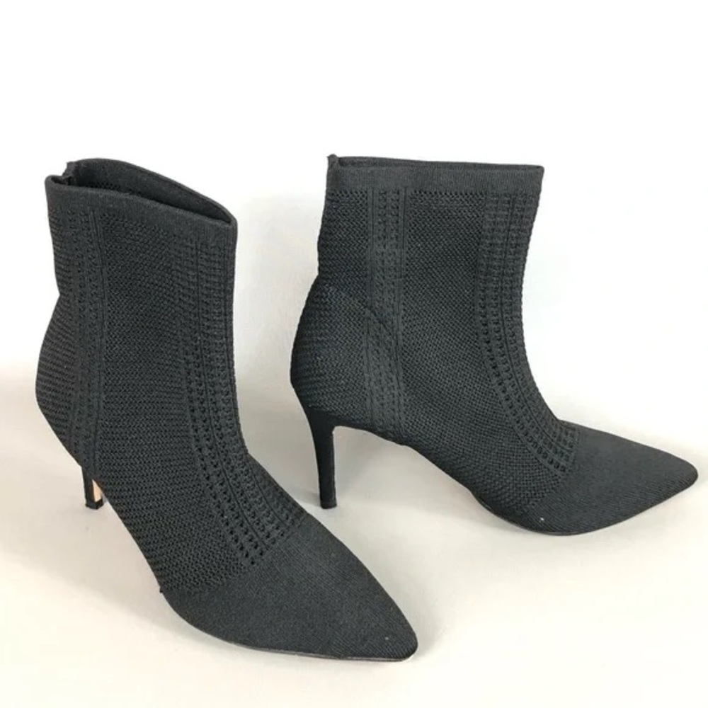 Nicole Miller Women’s Fashion Knit Stiletto Pointed Toe Ankle Boots Size 71/2